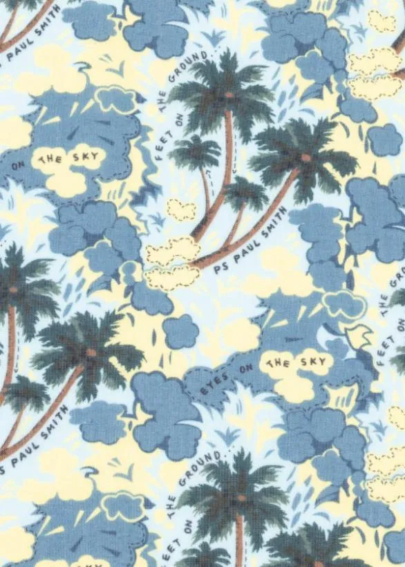 Paul Smith Scarves 039Eyes On The Skies039 Scarf Blue 8211 Mens