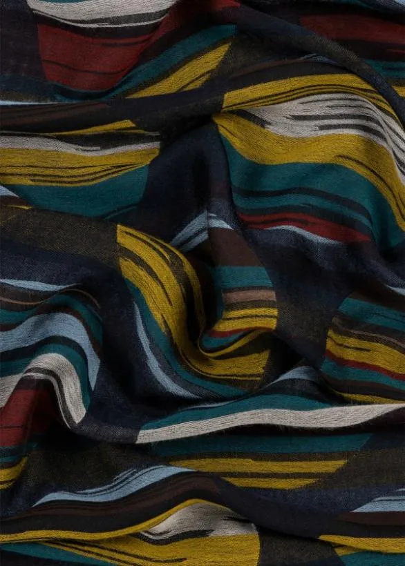 Paul Smith Scarves 039Signature Stripe Polka Dot039 Scarf Black 8211 Mens