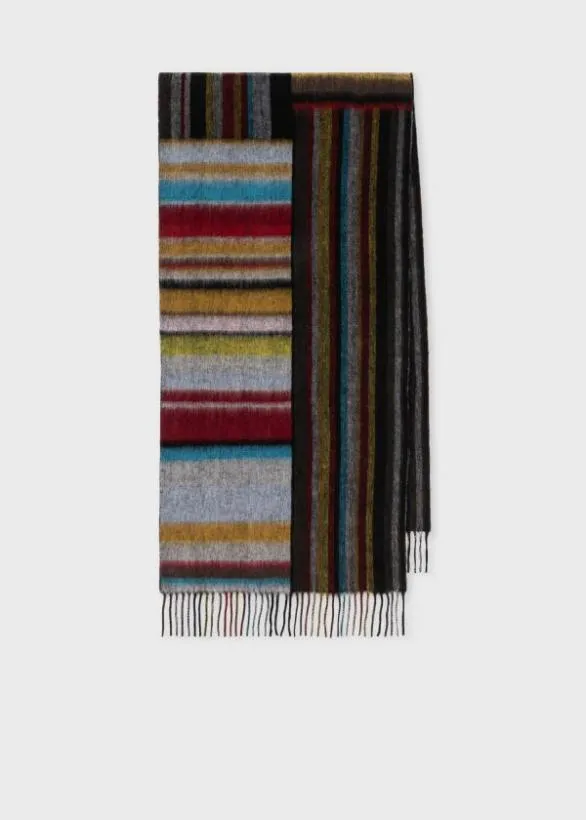 Paul Smith Scarves Mixed 039Signature Stripe039 Scarf and Wallet Gift Set Signature Stripe 8211 Mens