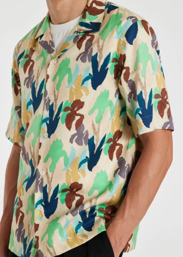 Paul Smith Shirts 039Iris039 Lyocell Shirt Multicolour 8211 Mens