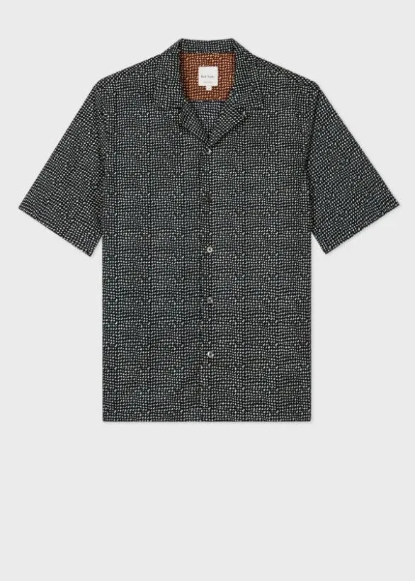 Paul Smith Shirts 039Mini Tile039 ShortSleeve Shirt Navy 8211 Mens