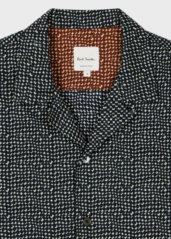 Paul Smith Shirts 039Mini Tile039 ShortSleeve Shirt Navy 8211 Mens