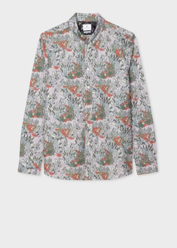 Paul Smith Shirts 039Reed Bed Floral039 Cotton Shirt Multicolour 8211 Mens