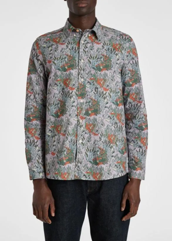 Paul Smith Shirts 039Reed Bed Floral039 Cotton Shirt Multicolour 8211 Mens