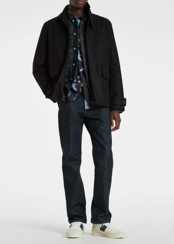 Paul Smith Shirts 039Shadow Birds039 LyocellCotton Shirt Blue 8211 Mens