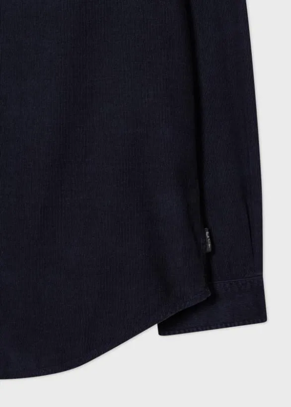 Paul Smith Shirts Corduroy ButtonDown Shirt Dark Navy 8211 Mens