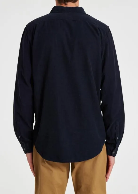 Paul Smith Shirts Corduroy ButtonDown Shirt Dark Navy 8211 Mens