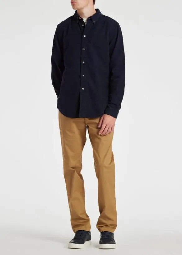 Paul Smith Shirts Corduroy ButtonDown Shirt Dark Navy 8211 Mens