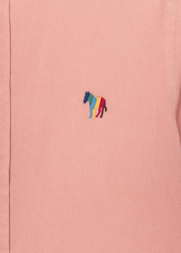 Paul Smith Shirts Organic Cotton Twill 039Broad Stripe Zebra039 Shirt Pink 8211 Mens