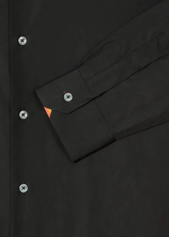 Paul Smith Shirts TailoredFit 039Artist Stripe039 Cuff Shirt Black 8211 Mens
