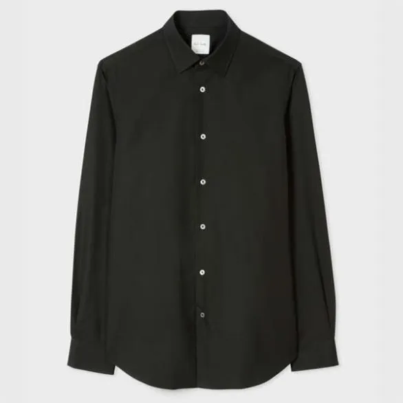 Paul Smith Shirts TailoredFit 039Artist Stripe039 Cuff Shirt Black 8211 Mens