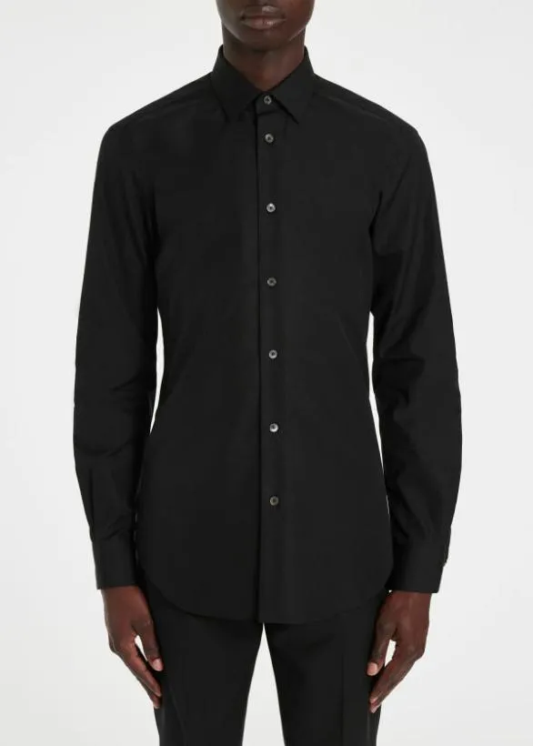 Paul Smith Shirts TailoredFit 039Artist Stripe039 Cuff Shirt Black 8211 Mens