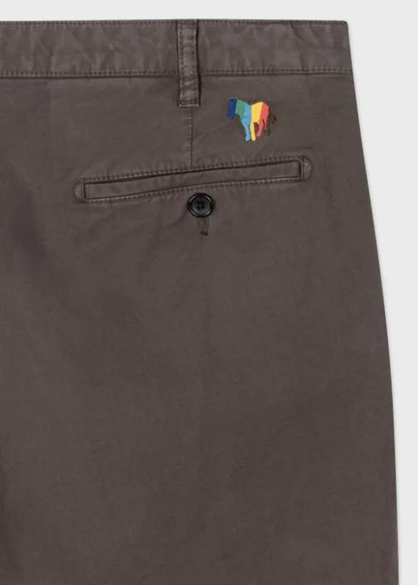 Paul Smith Shorts CottonTwill 039Broad Stripe Zebra039 Shorts Dark Grey 8211 Mens