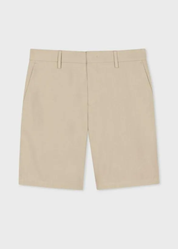 Paul Smith Shorts Cotton Twill Shorts Beige 8211 Mens