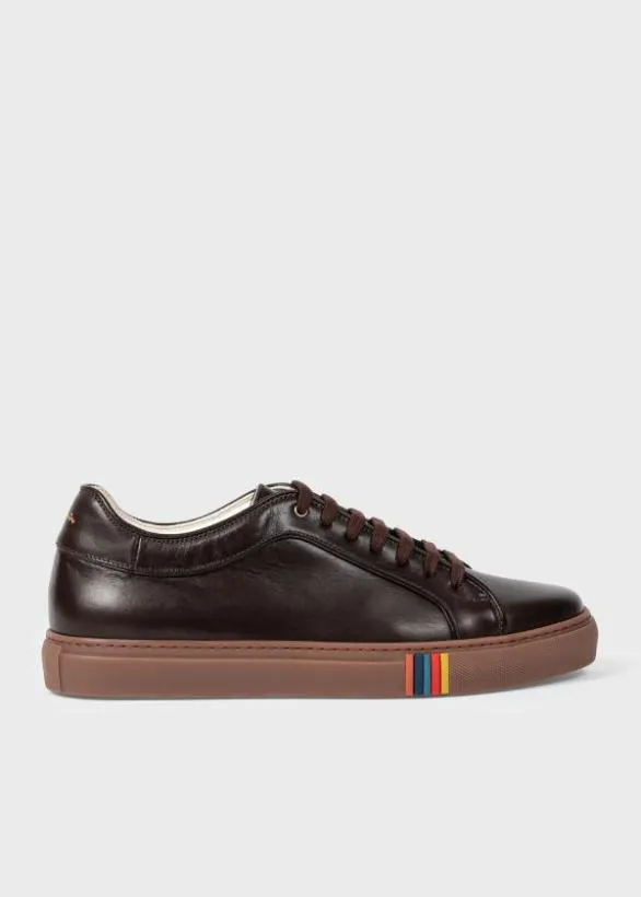 Paul Smith Sneakers 039Basso039 Sneakers With 039Artist Stripe039 Trim Dark Brown 8211 Mens