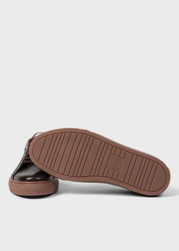 Paul Smith Sneakers 039Basso039 Sneakers With 039Artist Stripe039 Trim Dark Brown 8211 Mens