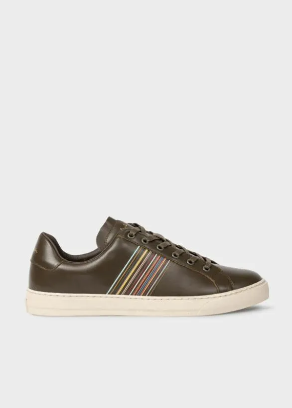 Paul Smith Sneakers Leather 039Hansen039 Trainers Khaki 8211 Mens