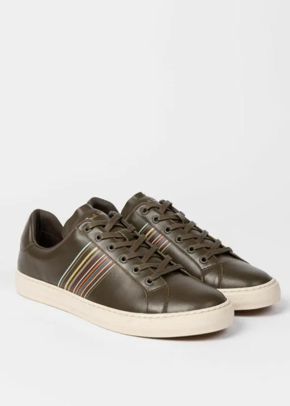 Paul Smith Sneakers Leather 039Hansen039 Trainers Khaki 8211 Mens