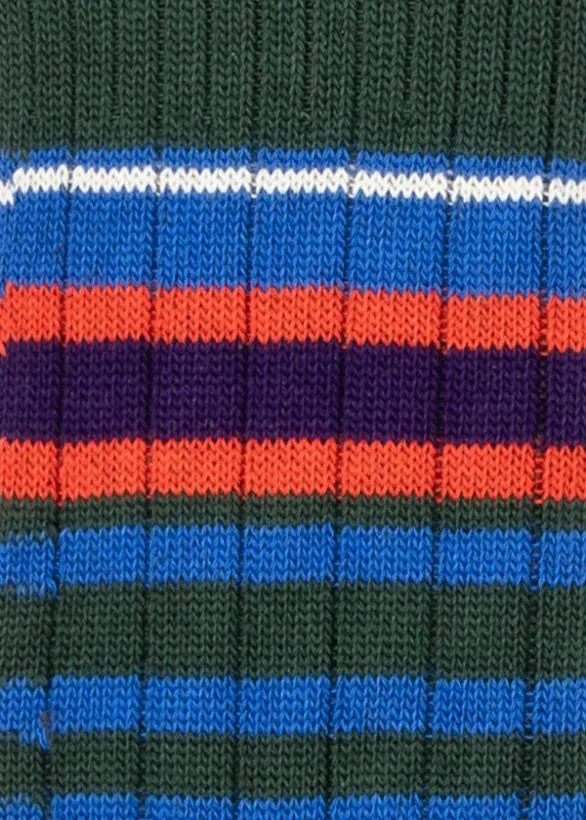 Paul Smith Socks Stripe CottonBlend Socks Blue 8211 Mens