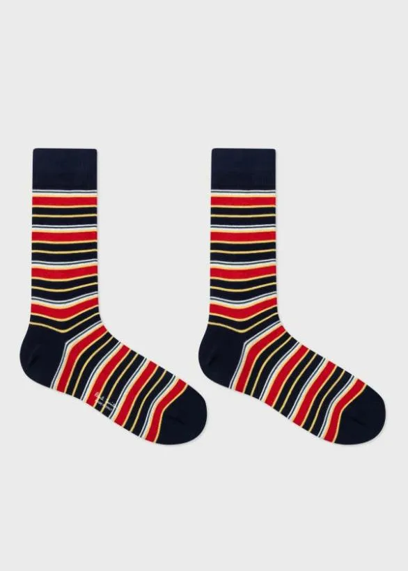 Paul Smith Socks Stripe Socks Three Pack Multicolour 8211 Mens