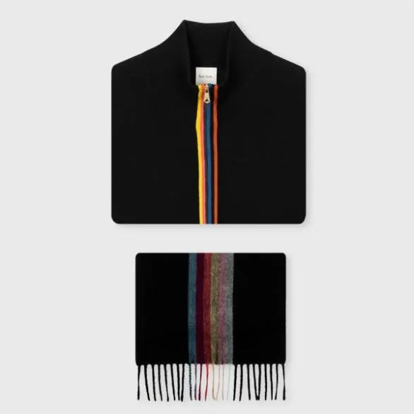 Paul Smith Sweaters 039Artist Stripe039 Scarf and Knitwear Gift Set Black 8211 Mens