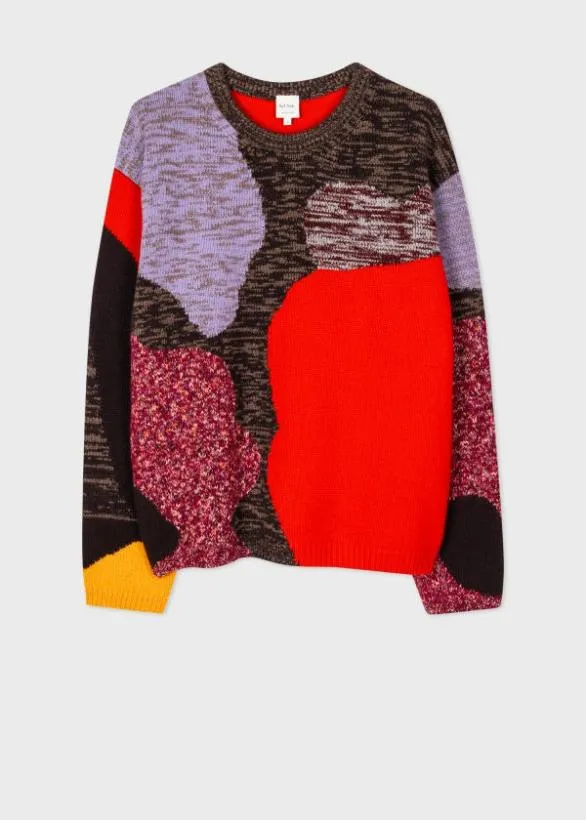 Paul Smith Sweaters Knitted LambswoolBlend Sweater Red 8211 Mens