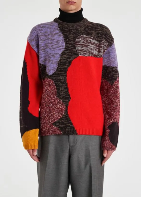Paul Smith Sweaters Knitted LambswoolBlend Sweater Red 8211 Mens