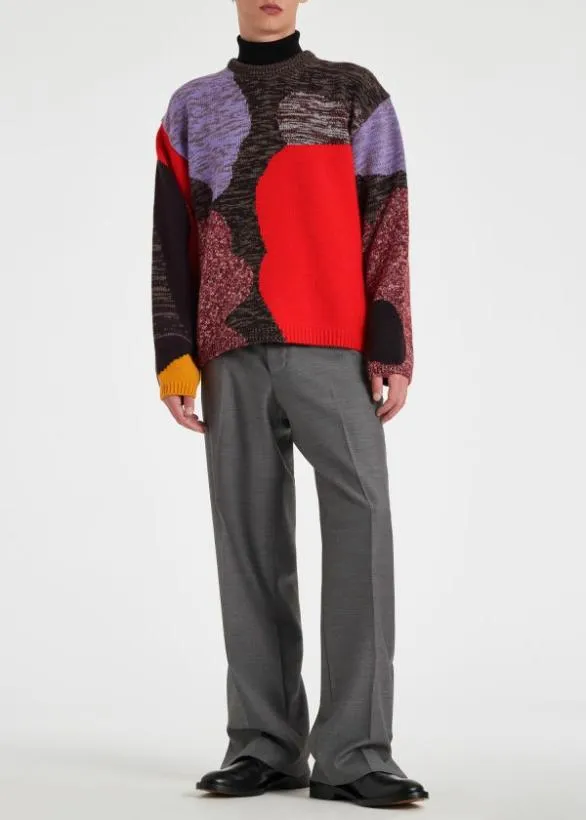 Paul Smith Sweaters Knitted LambswoolBlend Sweater Red 8211 Mens