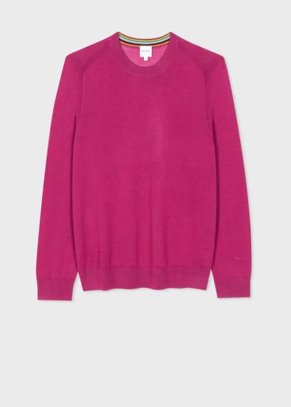 Paul Smith Sweaters Merino Wool Sweater Fuchsia 8211 Mens