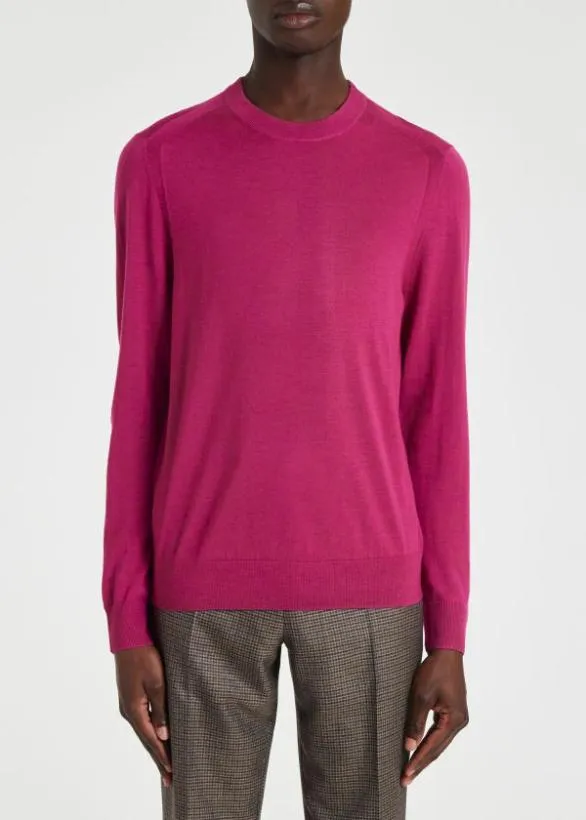 Paul Smith Sweaters Merino Wool Sweater Fuchsia 8211 Mens