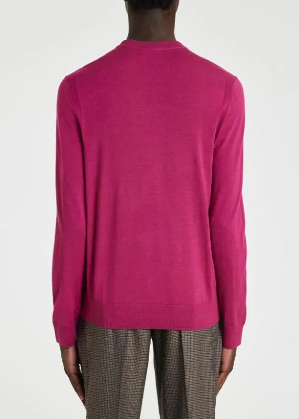 Paul Smith Sweaters Merino Wool Sweater Fuchsia 8211 Mens