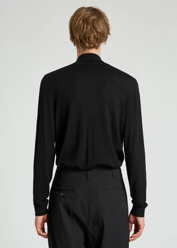 Paul Smith Sweaters Merino Zip Cardigan Black 8211 Mens