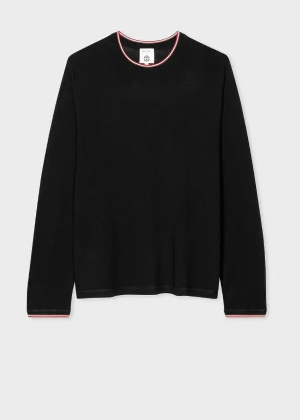 Paul Smith Sweaters Paul Smith and Manchester United 8211 Merino Sweater Black 8211 Mens