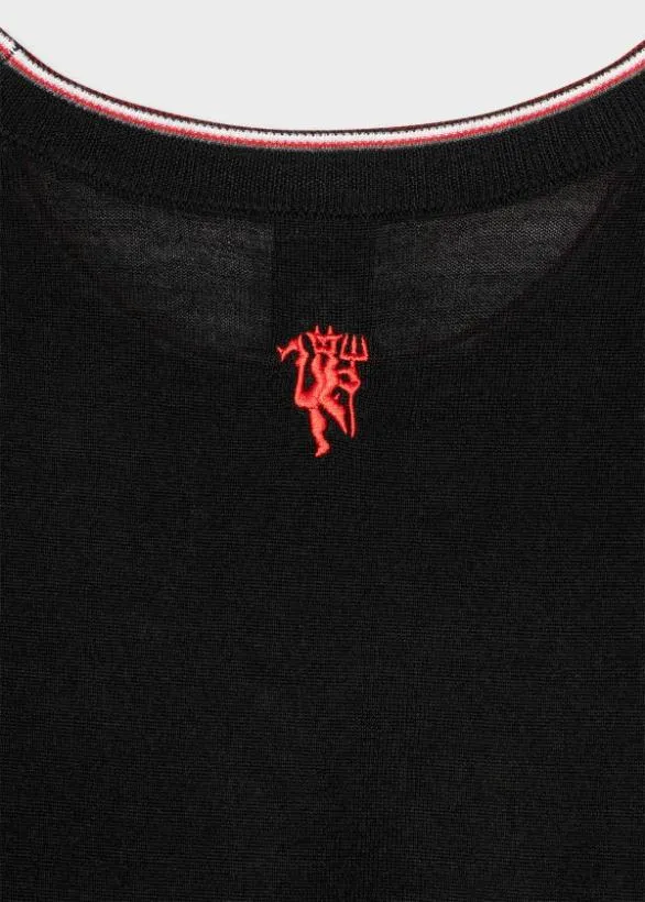 Paul Smith Sweaters Paul Smith and Manchester United 8211 Merino Sweater Black 8211 Mens