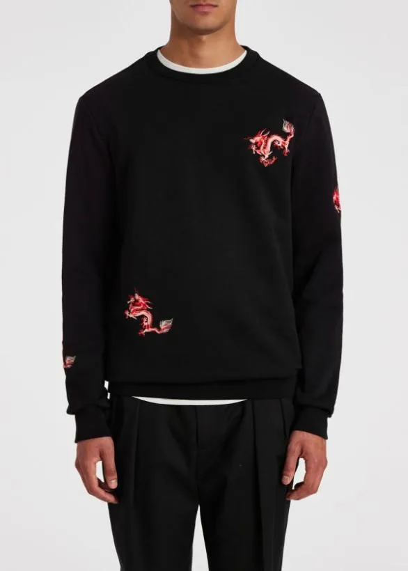Paul Smith Sweatshirts and Hoodies 039Year Of The Dragon039 Embroidered Sweatshirt Black 8211 Mens Paul Smith Sweatshirts and Hoodies 039Year Of The Dragon039 Embroidered Sweatshirt Black 8211 Mens