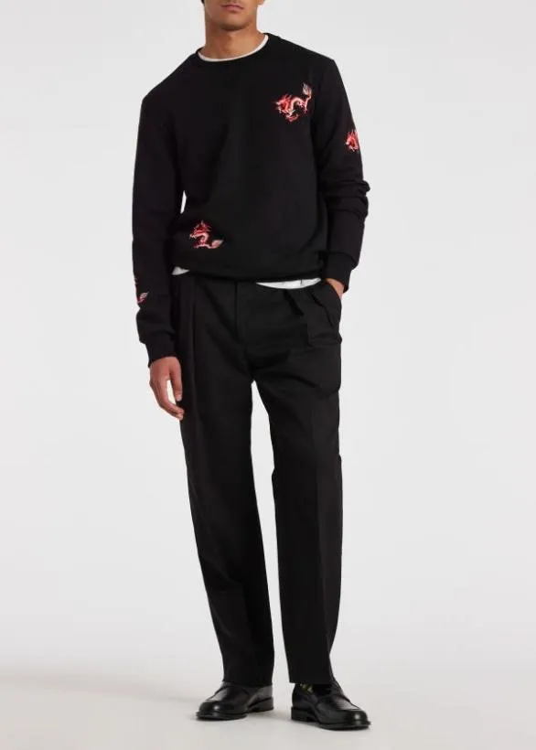 Paul Smith Sweatshirts and Hoodies 039Year Of The Dragon039 Embroidered Sweatshirt Black 8211 Mens