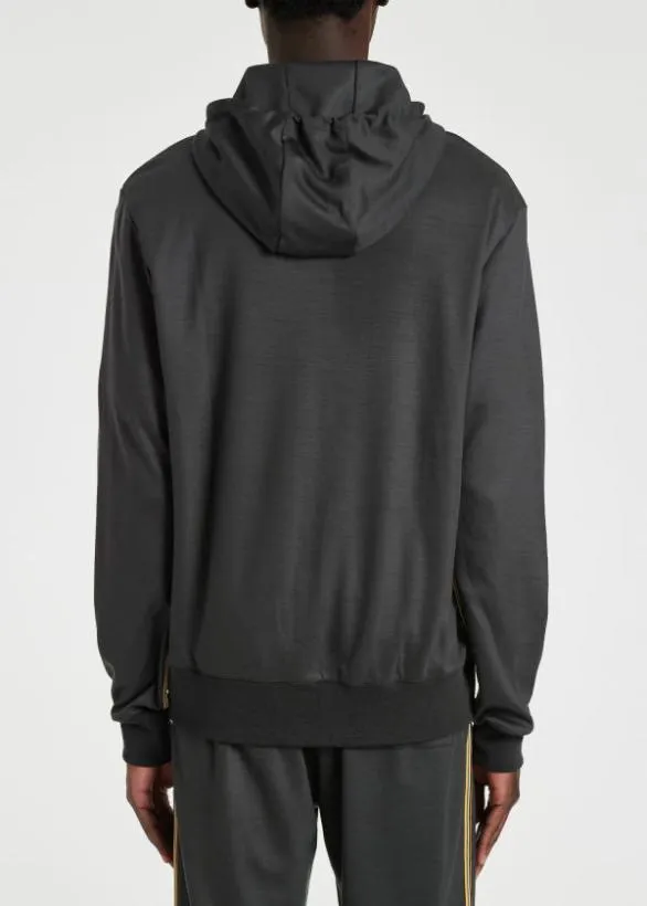 Paul Smith Sweatshirts and Hoodies Washable Wool 039Signature Stripe039 Zip Hoodie Dark Green 8211 Mens