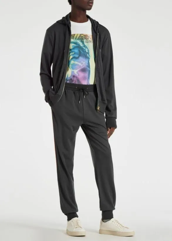 Paul Smith Sweatshirts and Hoodies Washable Wool 039Signature Stripe039 Zip Hoodie Dark Green 8211 Mens