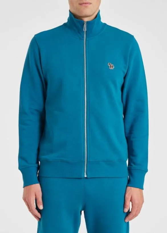 Paul Smith Sweatshirts and Hoodies Zebra Logo Organic Cotton Zip Sweatshirt Teal 8211 Mens Paul Smith Sweatshirts and Hoodies Zebra Logo Organic Cotton Zip Sweatshirt Teal 8211 Mens