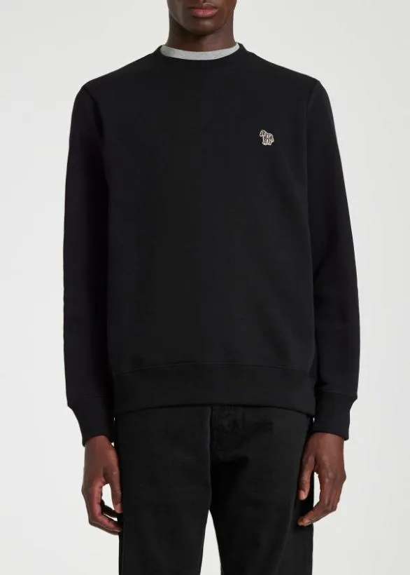 Paul Smith Sweatshirts and Hoodies Zebra Logo Sweatshirt Black 8211 Mens