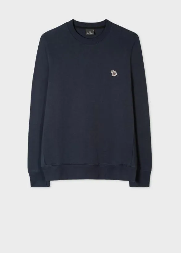 Paul Smith Sweatshirts and Hoodies Zebra Logo Sweatshirt Navy 8211 Mens