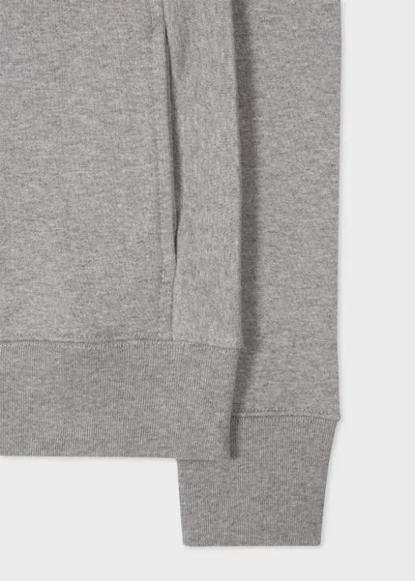 Paul Smith Sweatshirts and Hoodies ZipFront Zebra Logo Hoodie Grey Marl 8211 Mens