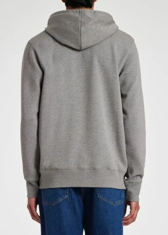 Paul Smith Sweatshirts and Hoodies ZipFront Zebra Logo Hoodie Grey Marl 8211 Mens