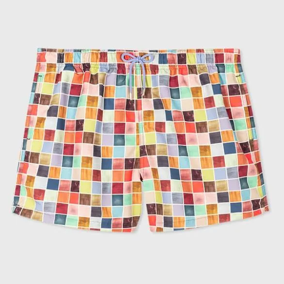 Paul Smith Swimwear 039Ink Square039 Swim Shorts Multicolour 8211 Mens