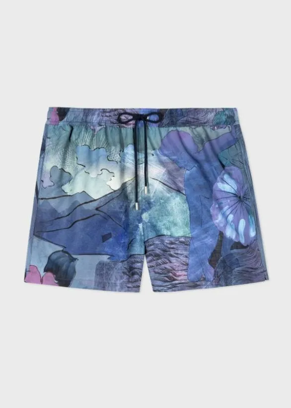 Paul Smith Swimwear 039Narcissus039 Swim Shorts Blue 8211 Mens