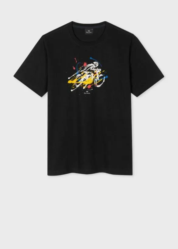 Paul Smith TShirts 039Cyclist Sketch039 Cotton TShirt Black 8211 Mens