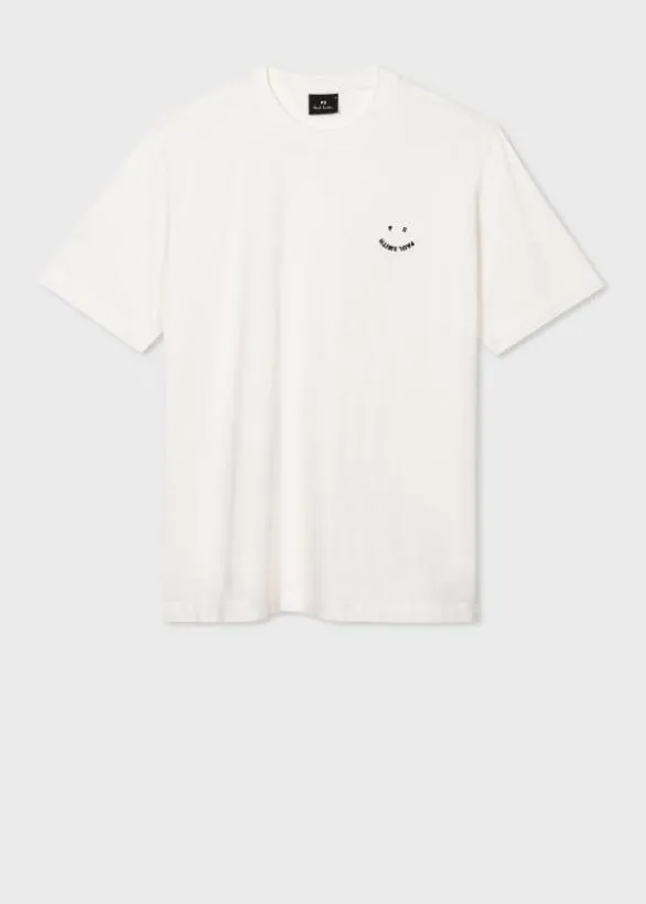 Paul Smith TShirts 039Happy039 TShirt Off White 8211 Mens