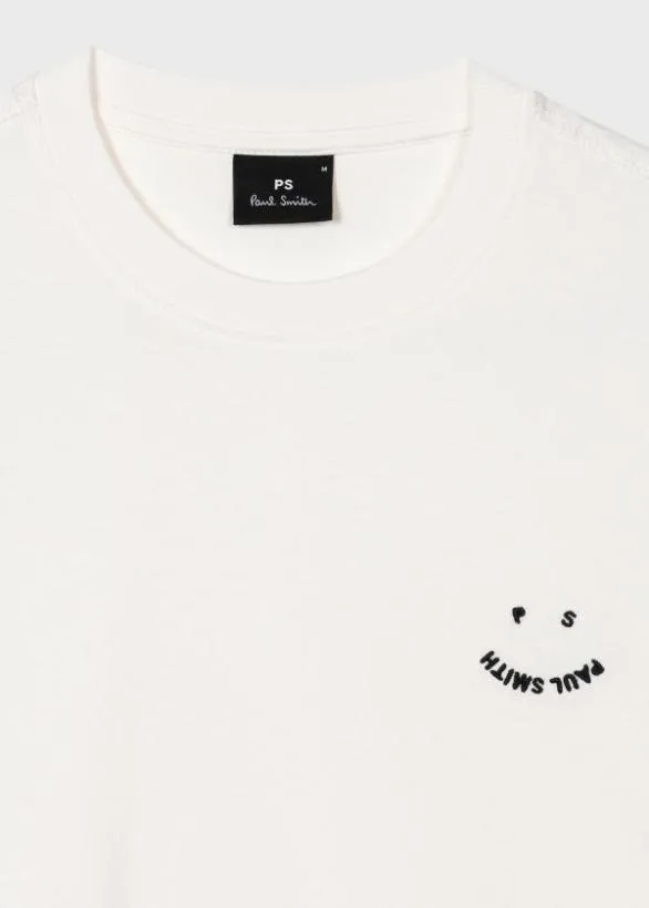 Paul Smith TShirts 039Happy039 TShirt Off White 8211 Mens