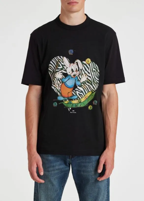 Paul Smith TShirts 039Juggling Bunny039 TShirt Black 8211 Mens