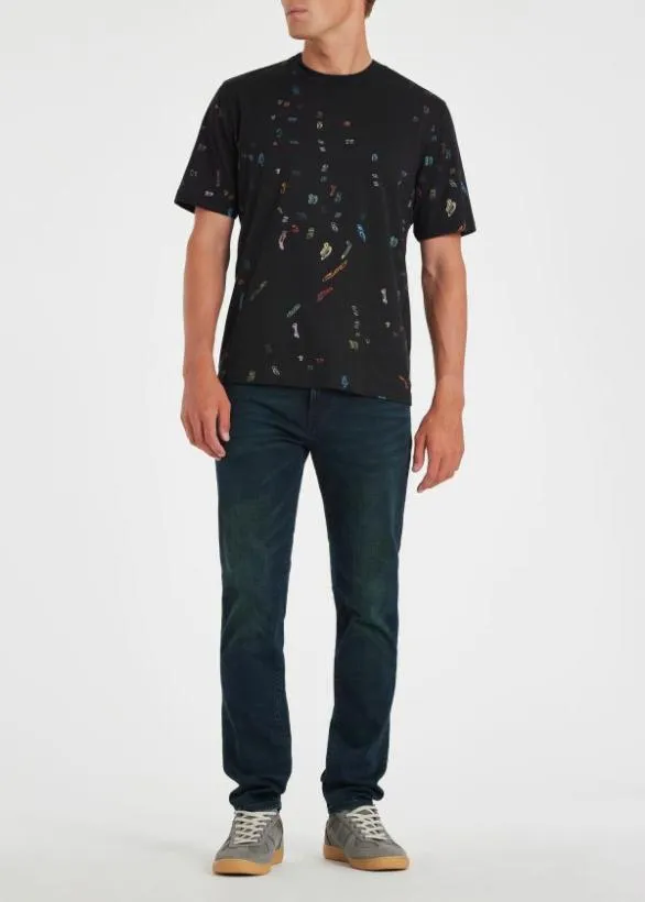 Paul Smith TShirts Cotton 039Numbers039 TShirt Black 8211 Mens